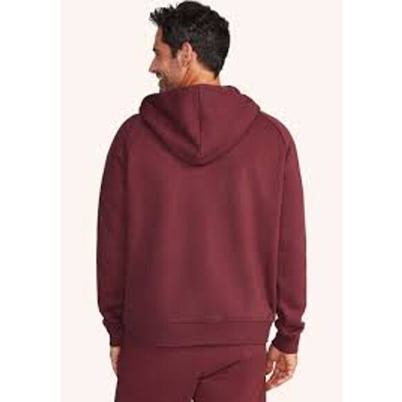 Peloton Cozy Fleece Taped Full Zip Up Mens Size Large Maroon Black NWT - Picture 4 of 10